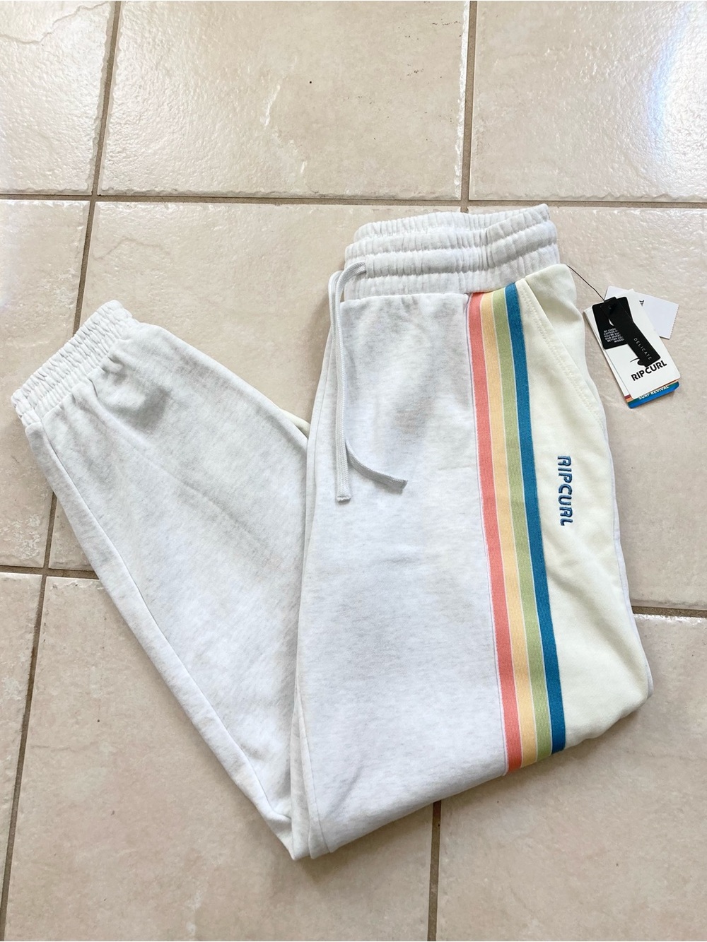 Rip Curl Surf Revival Track Pant lounge fleece sweatpants rainbow stripe